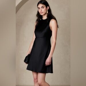 Banana Republic 100% Silk black Dress Alana LBD cocktail wedding party Sz 20